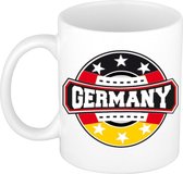 Germany / Duitsland embleem theebeker / koffiemok van keramiek - 300 ml - Duitsland landen thema - supporter bekers / mokken