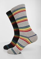 Urban Classics Sokken -43/46- Rainbow Stripes 2-Pack Multicolours