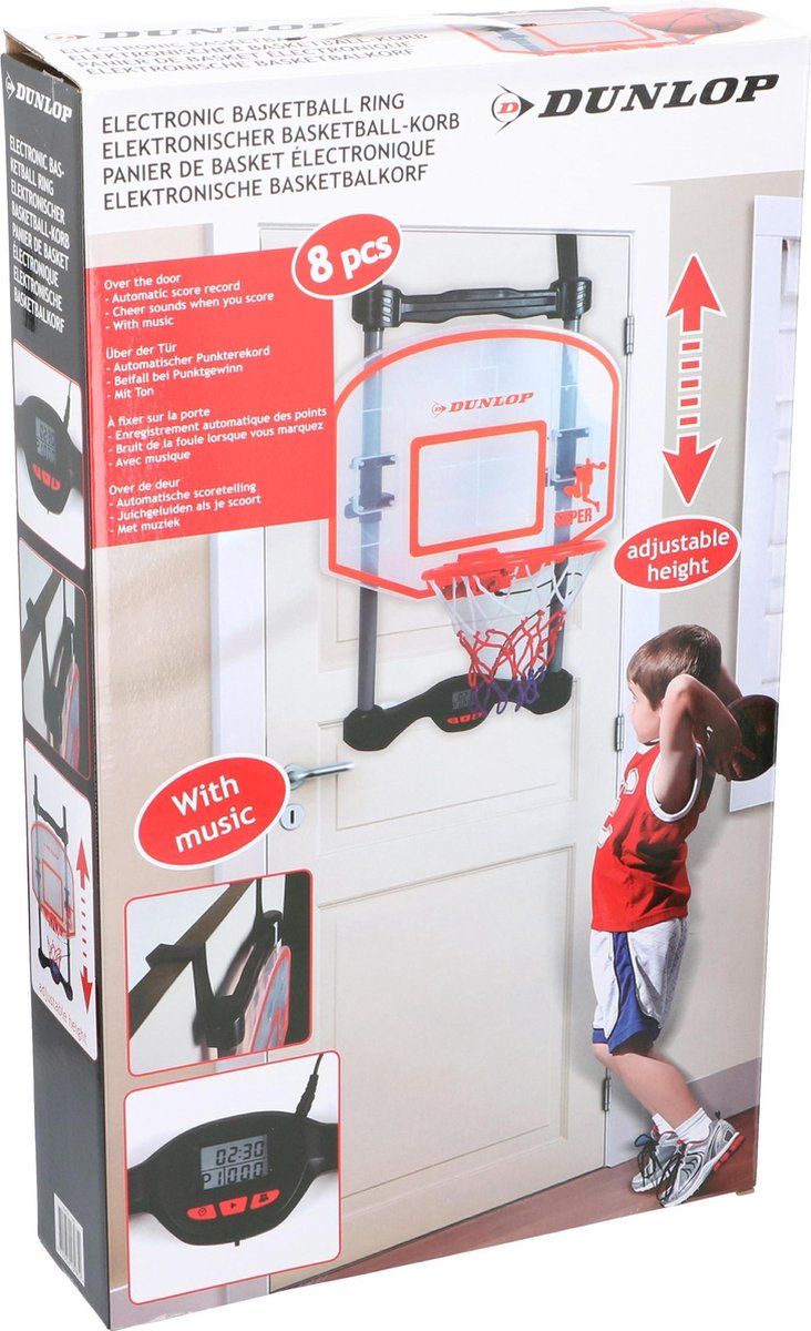 Panneau de basket Dunlop - électronique - à accrocher au-dessus de la porte  - avec son | bol.com