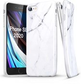 ESR Apple iPhone SE 2020 Hoesje Marble - Wit