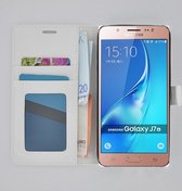 Samsung Galaxy J7 2016 smartphone hoesje book style wallet case wit