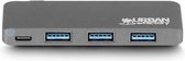 URBAN FACTORY USB-C Hub met 3 USB-A 3.0-poorten (TCH03UF)