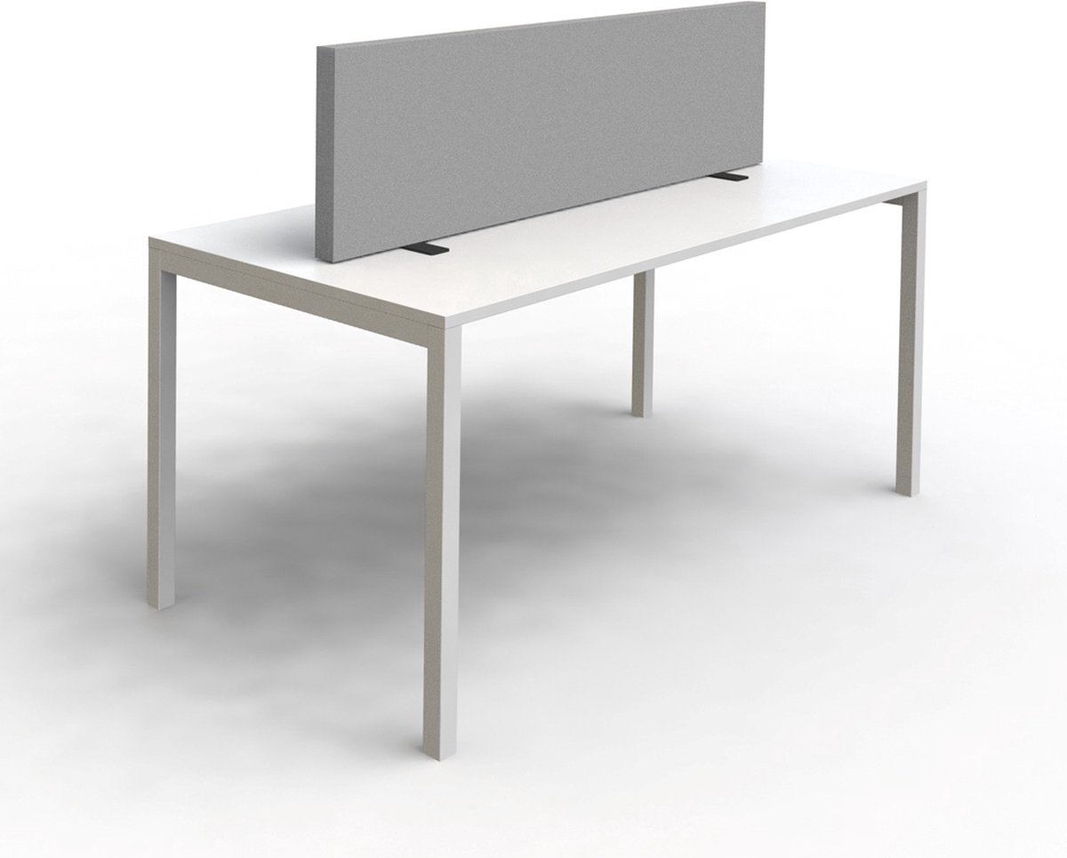 SPACIO akoestische opzetwand 180x40 cm - Tafelvoet - Lichtgrijs