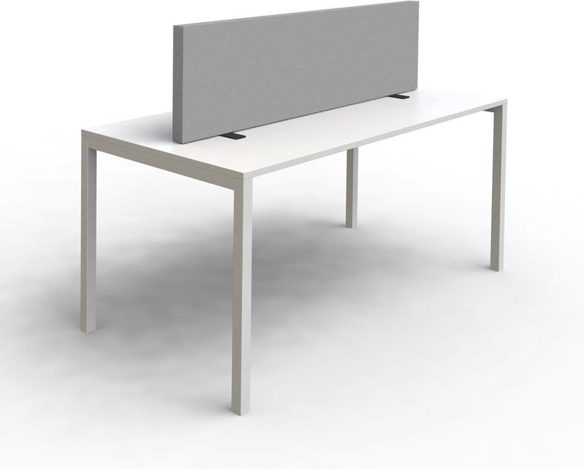 SPACIO akoestische opzetwand 180x40 cm - Tafelvoet - Lichtgrijs