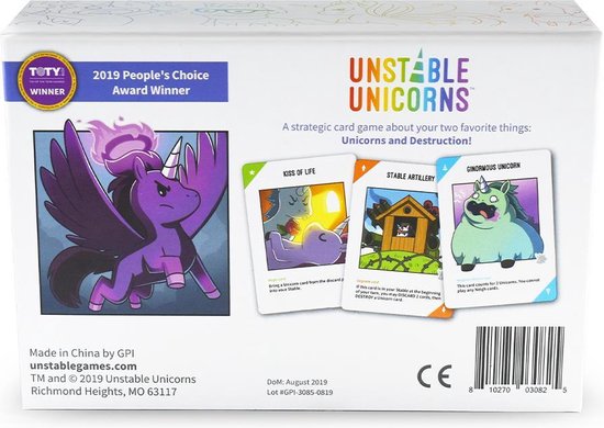 TeeTurtle Unstable Unicorns - Strategisch kaartspel voor 2-8 spelers - 14+ jaar