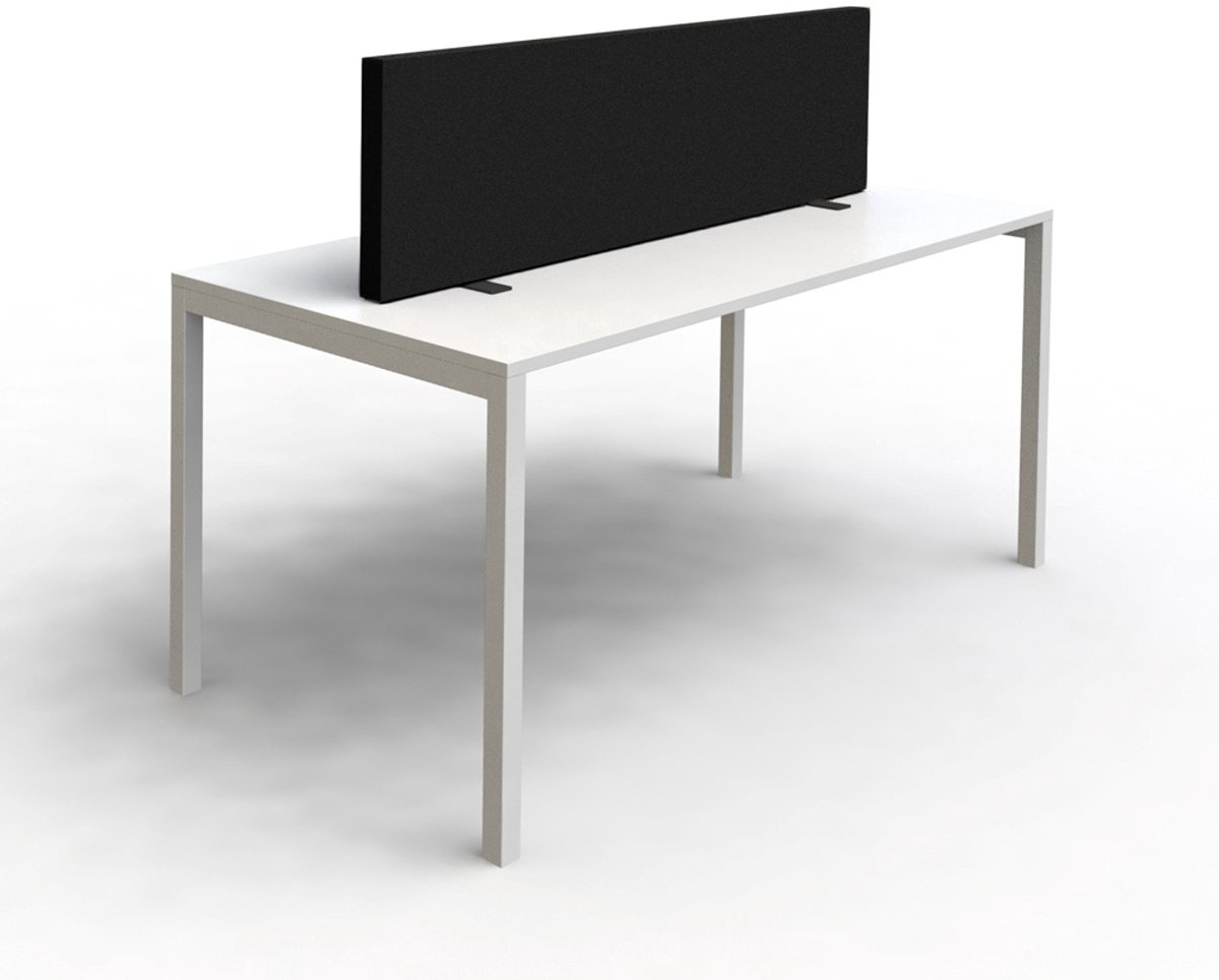 SPACIO akoestische opzetwand 120x40 cm - Tafelvoet - Zwart