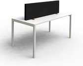 SPACIO akoestische opzetwand 120x40 cm - Tafelvoet - Zwart