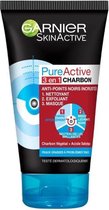 Garnier Pure Active 3in1 Charcoal Intensive Cleansing Gel - Anti-Blackhead
