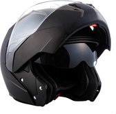 SOXON SF-100 Systeem helm, flip-up, opklapbare kin bescherming, scooterhelm, motorhelm, Matt Black, M hoofdomtrek 57-58cm