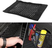 LOUZIR  2 stuks zelfklevende opberg netten - Auto kofferbak organiser - elastisch -  opberg zak - organizer van 40 bij 25 cm – zwart
