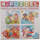 4 puzzels in een voor kinderen - Seizoenen