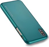 GOOSPERY MERCURY i JELLY voor iPhone X / XS Metaal en olieverf Soft TPU beschermende achterkant van de behuizing (groen)