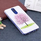 Voor Huawei Mate 10 Lite Noctilucent Cherry Tree Pattern TPU Soft Case Beschermhoes