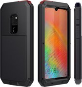 Tank Waterdicht Stofdicht Schokbestendig Aluminium + Siliconen Case voor Huawei Mate 20 (Zwart)
