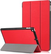 Custer Texture Horizontale Flip Leather Case voor iPad Mini 2019 & Mini 4, met drievoudige houder en slaap / waakfunctie (rood)