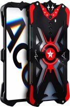 Voor OPPO Realme X2 Pro Hammer II schokbestendige metalen beschermhoes (zwart rood)