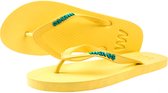 Waves teen slippers unisex geel maat 36 vegan duurzaam fair rubber flip flops