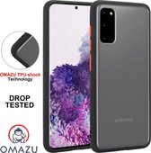 OMAZU Hybrid Anti-Shock Case / Hoesje voor de Samsung Galaxy S20 Design Silk Case( Zwart )
