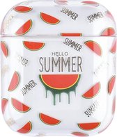 AirPods Case "Hello Summer Watermeloen" - Airpods hoesje - Airpods case - Beschermhoes voor AirPods 1/2