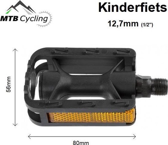 1/2 inch Kinderfiets pedalen - Anti slip - Trappers voor kinder fiets met  reflector -... | bol.com