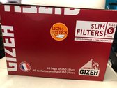 GIZEH Slim Filter, 40 bags of 150 filters