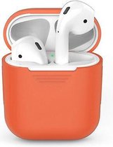 Siliconen Bescherm Hoesje Cover voor Apple AirPods Case - Oranje