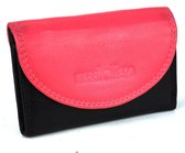 Portemonnee mini leder Massi Miliano (A1-04-(6+79) -zwart/rose-