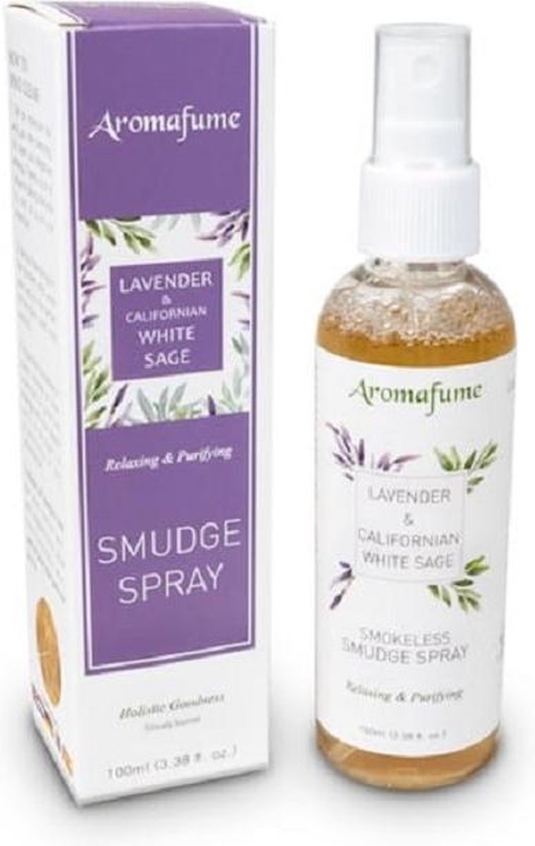 Aromafume Natural Smudge Spray Witte Salie en Lavendel