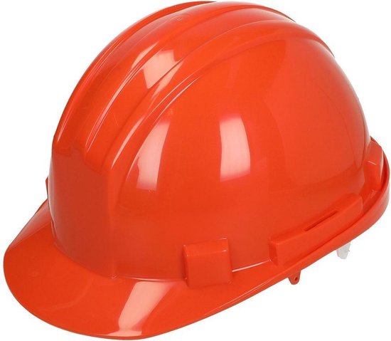Veiligheidshelm oranje - met 6-punts bevestiging en draai sluiting | bol.com
