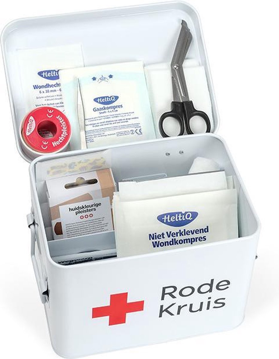 Rode Kruis - EHBO-box - 'In en het huis' - Eerste hulp kit: | bol.com