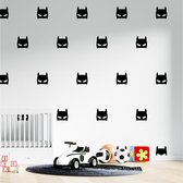 Muursticker batman patroon zwart kinderkamer jongens