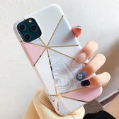 Apple iPhone 7/8/SE (2020) - Roze/paars TPU Geometric Swirl hoesje