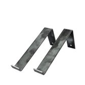 GoudmetHout Industriële Plankdragers L-vorm 25 cm - Staal - Zonder Coating - 4 cm x 25 cm x 15 cm