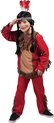 Funny Fashion - Indiaan Kostuum - Red Hawk - Jongen - Rood - Maat 164 - Carnavalskleding - Verkleedkleding