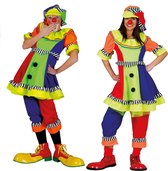 Funny Fashion - Clown & Nar Kostuum - Olaffio Clown - Vrouw - multicolor - Maat 36-38 - Carnavalskleding - Verkleedkleding