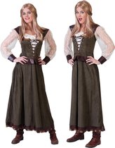 Funny Fashion - Robin Hood Kostuum - Robin Hood De Armenhelper Jurk Vrouw - groen - Maat 48-50 - Carnavalskleding - Verkleedkleding