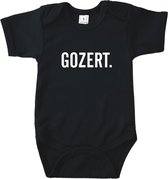 Rompertjes baby met tekst - Gozert - Romper zwart - Maat 74/80