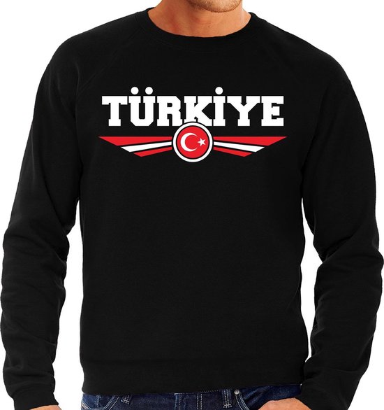 Turkije / Turkiye landen sweater met Turkse vlag - zwart - heren - landen  sweater /... | bol.com