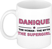 Danique The woman, The myth the supergirl cadeau koffie mok / thee beker 300 ml