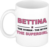 Bettina The woman, The myth the supergirl cadeau koffie mok / thee beker 300 ml