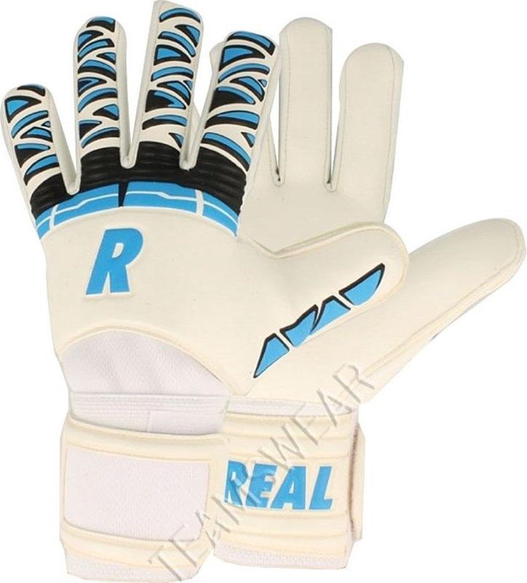 Real Star Keepershandschoenen Heren - Wit / Blauw / Zwart | Maat: 10,5