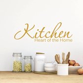 Muursticker Kitchen Heart Of The Home -  Goud -  120 x 40 cm  -  keuken  engelse teksten  alle - Muursticker4Sale