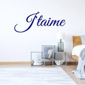 Muursticker J'taime - Donkerblauw - 120 x 49 cm - slaapkamer