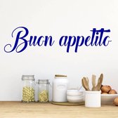 Muursticker Buon Appetito -  Donkerblauw -  160 x 40 cm  -  keuken  alle - Muursticker4Sale