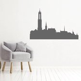 Muursticker Utrecht -  Donkergrijs -  160 x 103 cm  -  woonkamer  steden  alle - Muursticker4Sale