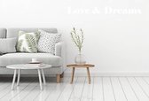 Muursticker Home, Love, Dreams -  Wit -  80 x 47 cm  -  woonkamer  slaapkamer  alle - Muursticker4Sale