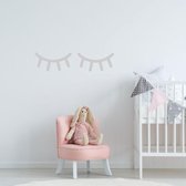 Muursticker Wimpers -  Lichtgrijs -  30 x 7 cm  -  baby en kinderkamer  alle - Muursticker4Sale
