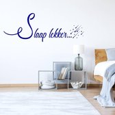 Muursticker Slaap Lekker Ster -  Donkerblauw -  160 x 57 cm  -  slaapkamer  nederlandse teksten  alle - Muursticker4Sale
