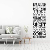 Muursticker Rise Up This Mornin Smiled With The Rising Sun -  Rood -  29 x 80 cm  -  alle muurstickers  woonkamer  engelse teksten - Muursticker4Sale