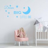 Muursticker Dream Big Little One - Lichtblauw - 80 x 40 cm - baby en kinderkamer - teksten en gedichten baby en kinderkamer alle